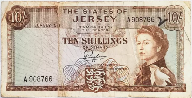 Trikot 10 Schilling 1963 Banknote Queen Elizabeth Ii ~ Wählen Sie #7A