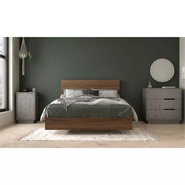 Nexera 420167 Nightstand 1 Door Gray (Greige) in Engineered Wood 2