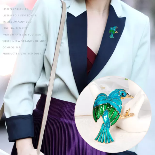 Enamel Pin Wear-resistant Brooch Elegant Bird Shape for Lapel Shawl or Scarf