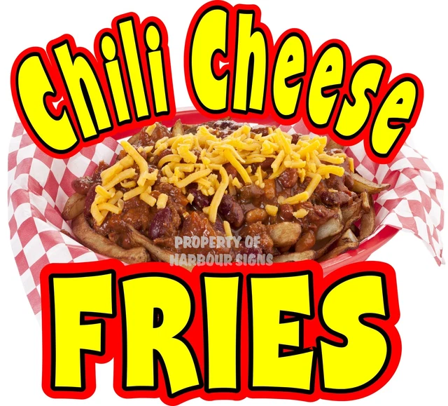 CHILI CHEESE FRIES Decal 8" Concession Restaurant Food Truck Cart Vinyl