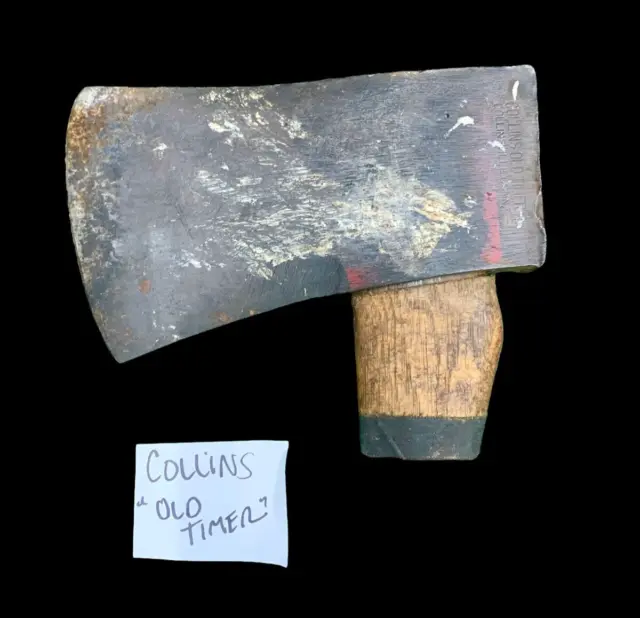 COLLINS OLD TIMER AXE HEAD antique Hand Forged USA Collinsville CT  4+ lbs