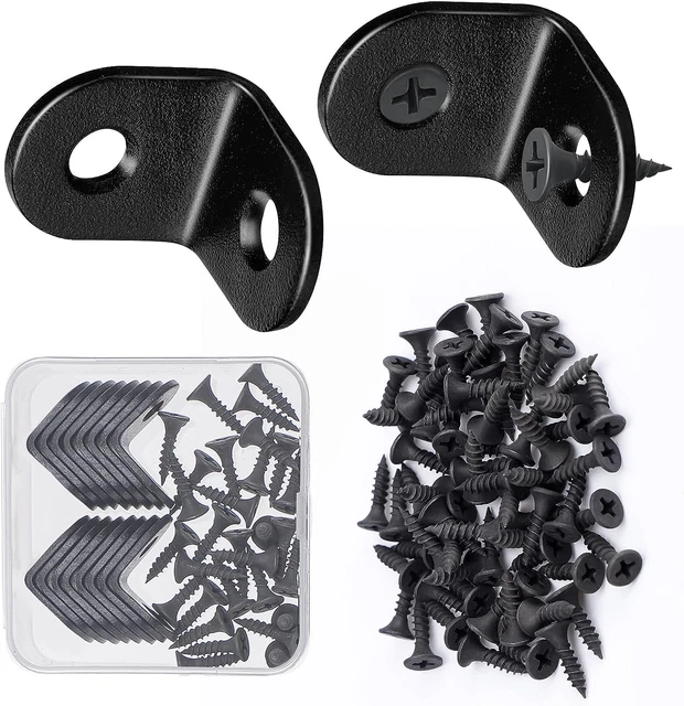 16PCS L Bracket Steel Corner Brace, Premium 90 Degree Right Angle  32 Pcs Screw