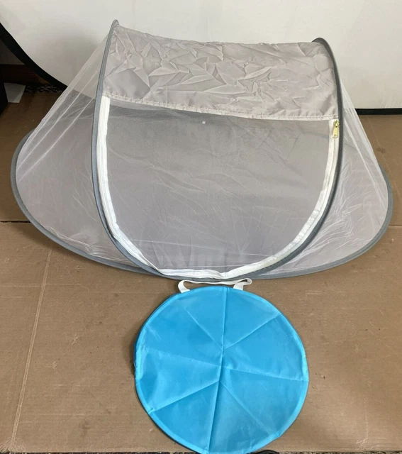 Pop Up Baby Sun Tent Enclosed Mosquito Netting Open Box 42" X 25"