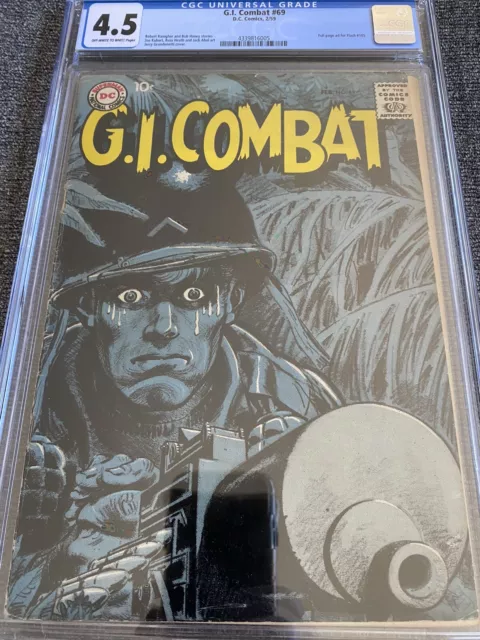 G.I. COMBAT 69🔥CGC 4.5🔥A TOP WAR COVER OF ALL-TIME🔥Xtra Xtra RARE🔥