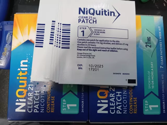 Niquitin Clear Patch Step 1 21mg - 7 Patches x 2 Plus 11 Patches 25 Total