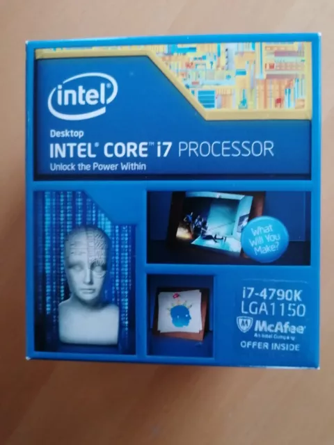 Intel Core i7-4790K, LGA 1150, 4 GHZ, 8MB Cache, mit OVP, Lüfter