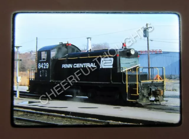 Original '75 Kodachrome Slide PC Penn Central 8429 SW1 Rensselaer      36P17
