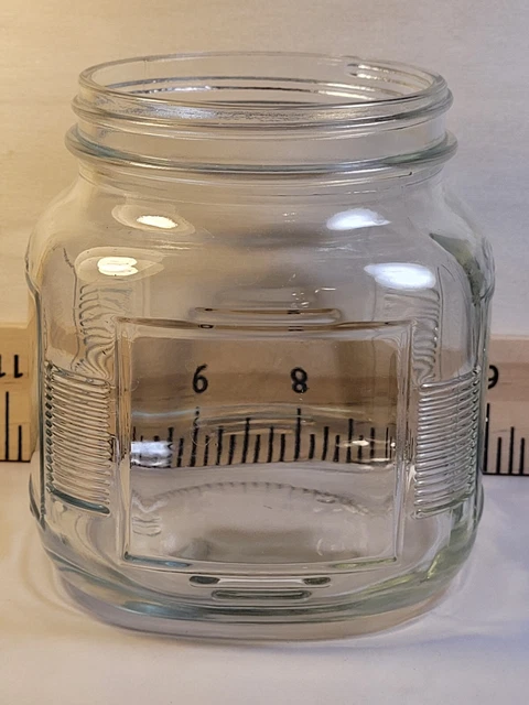 vintage glass hoosier jar no lid 7