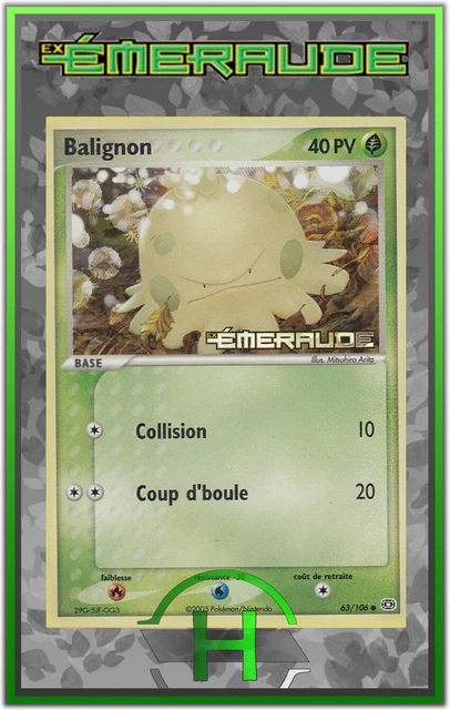 Balignon Holo - EX:Emeraude - 63/106 - Carte Pokemon Française