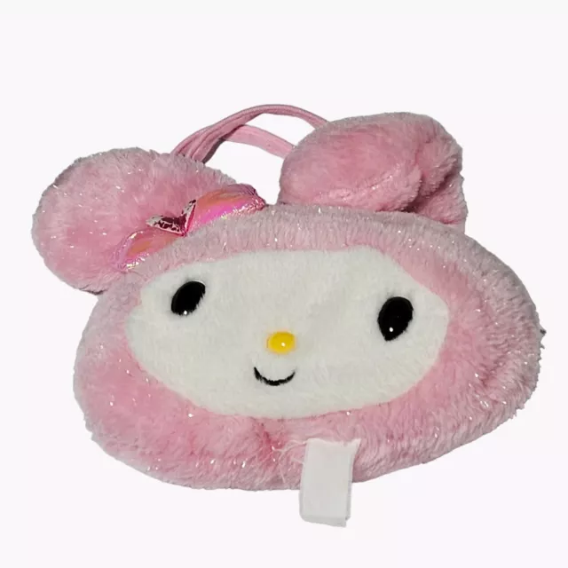 Sanrio My Melody Plush Handbag Purse 7 inch Plush Pink Bunny Stuffed Animal Bag