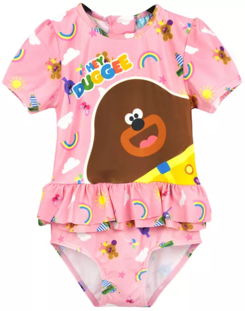 Hey Duggee maillot bain filles Cbeebies rose volants soleil de bain