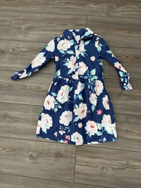 Girls Blue Floral Dress - Carters - Size 5t