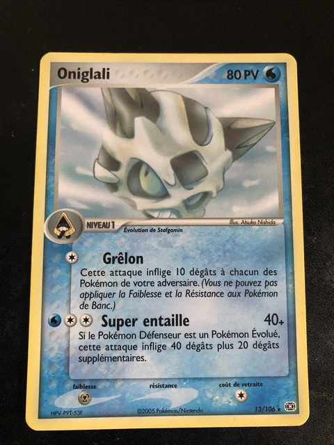 Oniglali Rare - Pokemon 13/106 Ex Emeraude Tres Proche Du Neuf Fr