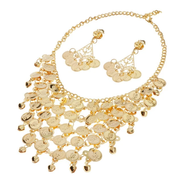 1 ensemble de bijoux de danse du ventre Tribal gitane pour femmes, vêtements de