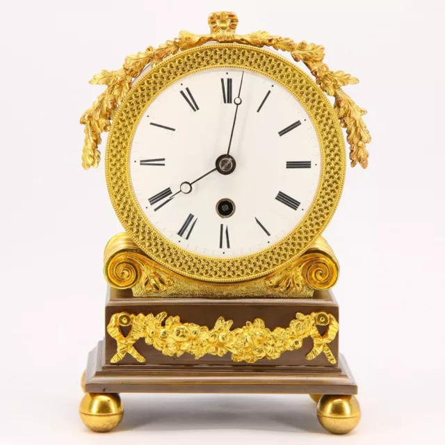 Antique English Ormolu and Bronze Mantel Clock Antique Clock