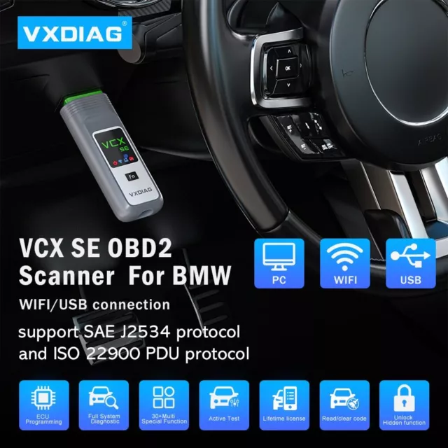 VXDIAG VCX SE For BMW ICOM A2 A3 Car OBD2 Scanner ECU Coding Diagnostic Tool AU 2