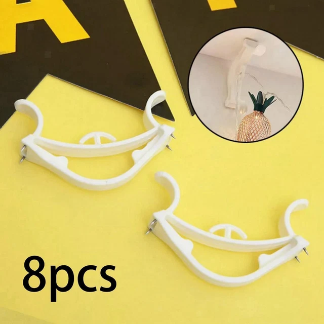 8 Pieces Wall Elastic Hook Utility Hooks for Garland Home Office Decor