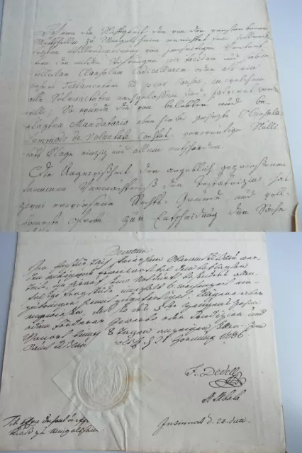 Document Bruchsal 1785: Complain Against Last WITH Muttschellin (Mingolsheim)