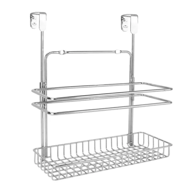 Over Door Hanging Basket Organiser Two Tier Cupboard Kitchen Storage | M&W