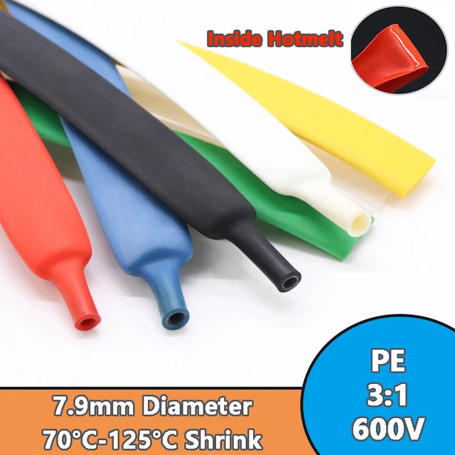 Tubo termoretraibile 3:1 PE 7,9 mm tubo termoretraibile rivestito con adesivo