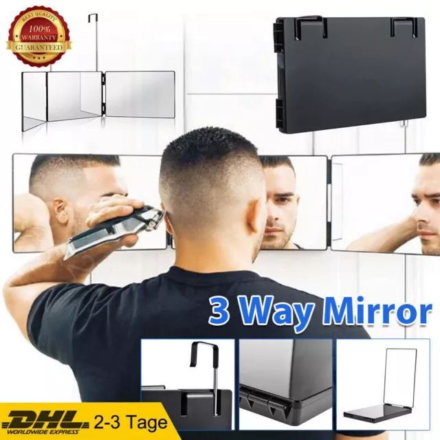360° Spiegel 3 Wege Kosmetikspiegel Trifold Mirror mit Höhenverstellbar DHL