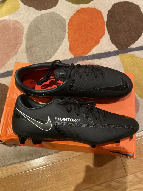 NIKE Phantom GT2 Academy FG /MG Football Boots Black SMOKE GREY UK 8