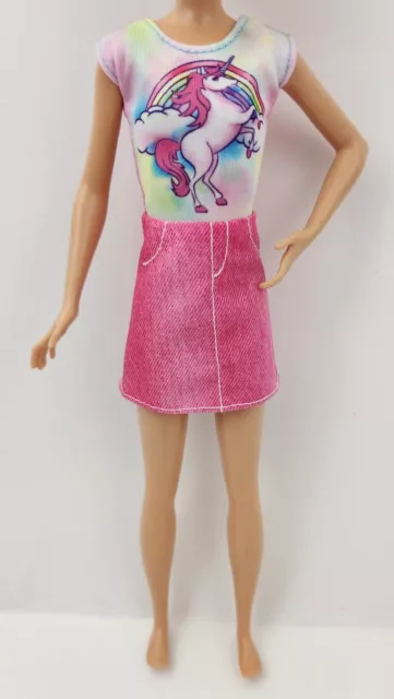 Mattel Barbie Sister Skipper Doll Fashion Outfit Pink Unicorn Dress
