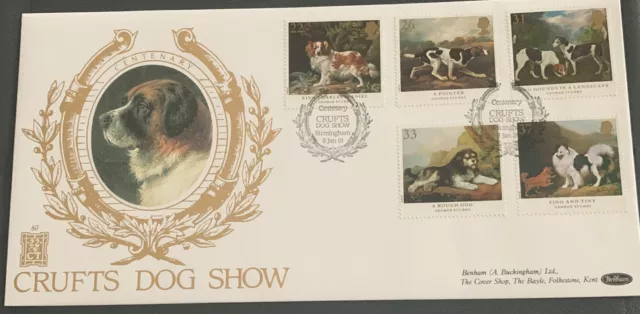 Great Britain Benham FDC 22ct Gold 1991 Crufts Dog Show