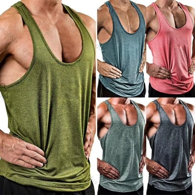 Palestra Gilet Uomo Muscolo Canottiera Sport Canotta Formazione Bodybuilding