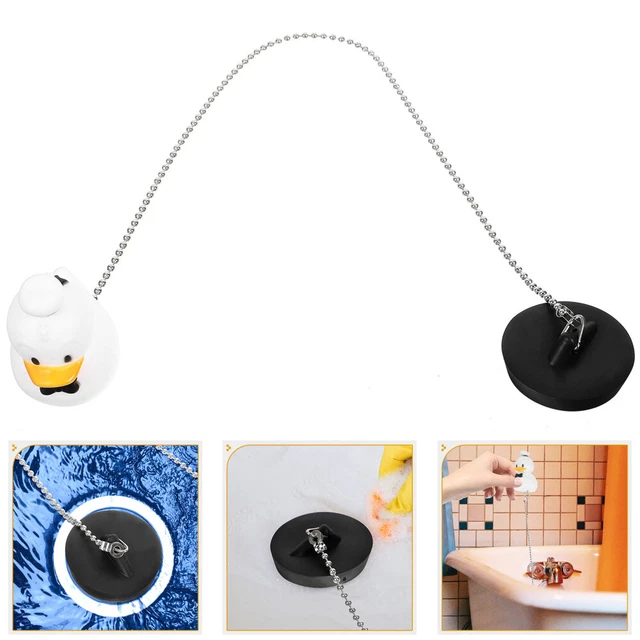Bathtub Plug Stopper Tub Stopper Cute Charm Bathtub Drain Stopper with Chain