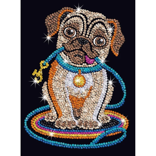 Tierno Paillettenbild Doguillo 28x37x4cm Infantil Sequin Artículo