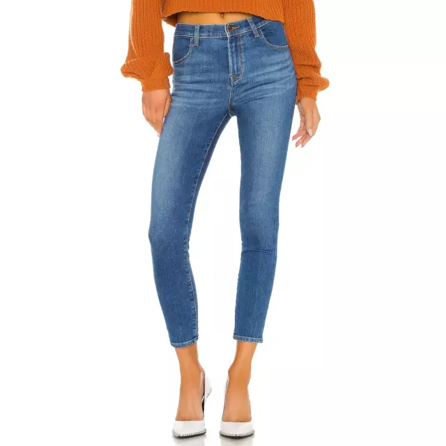 J Brand Alana High-Rise Crop Stretch Skinny Jeans in Cerulean Size 25 NWT $228