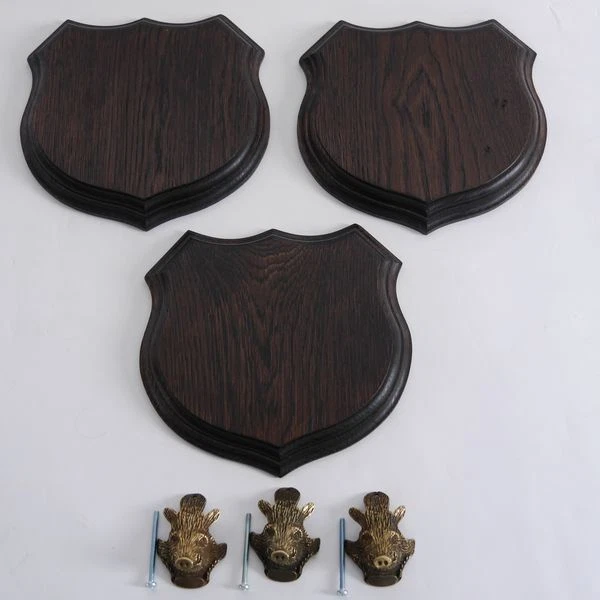 3x Wappenschilder Jabalí Af 17cm Escudo de Trofeo Jabalí Cabeza Portada Pequeño 2