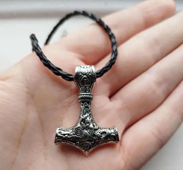 Viking Mjolnir Thors Hammer Necklace Pendant Norse Pagan Odin NEW