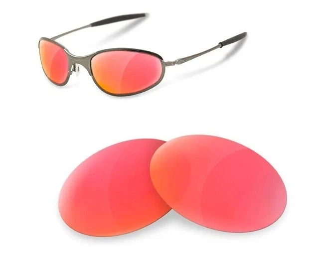 Lenti polarizzate di ricambio newpolar per oakley A wire colore rosso rubino