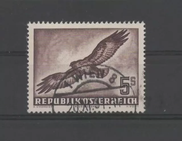 Österreich 1950/1953 Flugpostserie "Vogelsatz" 5 Schilling  gestempelt