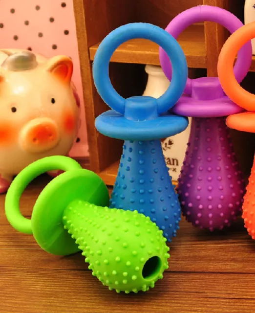 Rubber Pacifier for Pet Toys Dog Cat Puppy Chew Toys with Bell Sound Inside D-xd 3