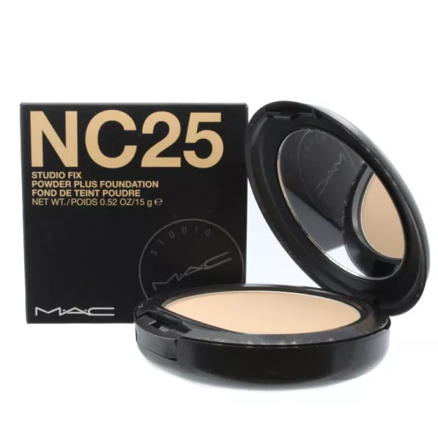 MAC Studio Fix Powder Plus Foundation In Shade NC25 - FULL SIZE NEW IN BOX