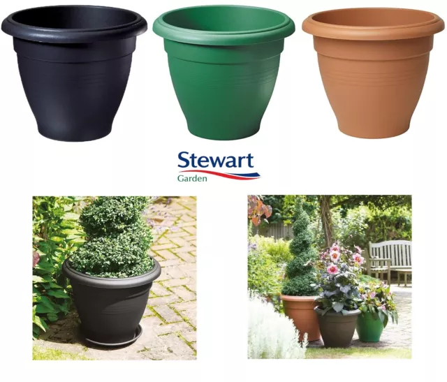 Strong Plastic Garden Plant Pot Flower Pots in Various Sizes and Colours