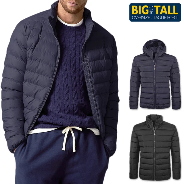 Giubbotto Uomo Taglie Forti Eco Piumino Giacca Imbottita BIG & TALL VEQUE