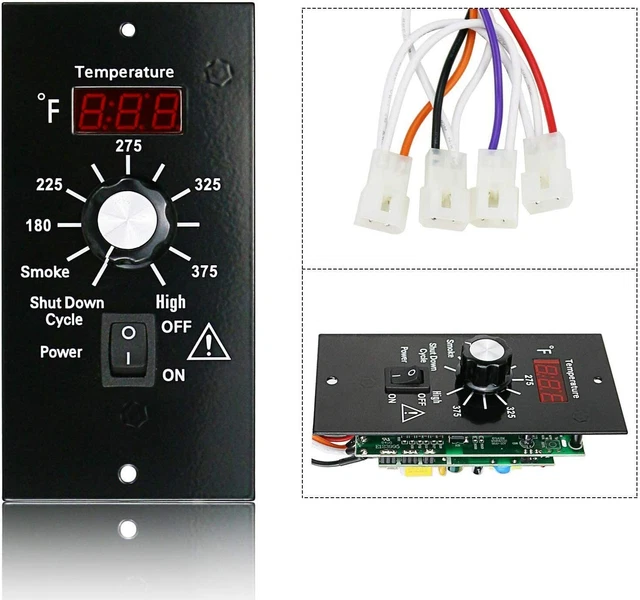 DIGITAL THERMOSTAT KIT Grill Temp Control Panel For Traeger Wood Pellet