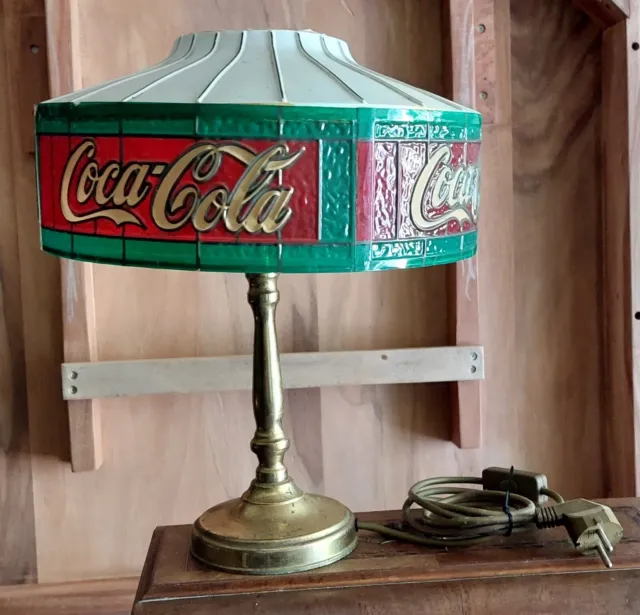 Alte COCA COLA Lampe Schreibtischlampe Höhe ca. 38cm ; Durchmesser ca. 32cm