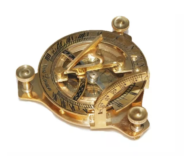 New 3 Inch Sundial Compass Brass Made Nautical Navigational