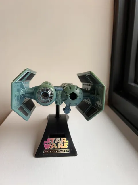 Galoob Star Wars Action Fleet Tie Bomber Ship  W/ Stand & Pilot And Missile Onl