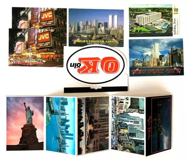 Lot of New York City Postcards World Trade Center Pre 911 Times Square Vintage