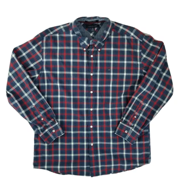 Tommy Hilfiger Heritage Poplin années 80 chemise homme boutonnée à deux plis taille XL