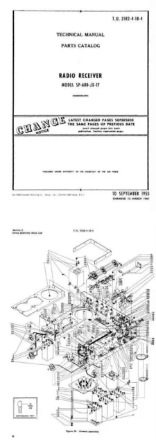 Hammarlund Sp-600 Jx17 To 31R2-4-18-4 Parts Catalog Manual