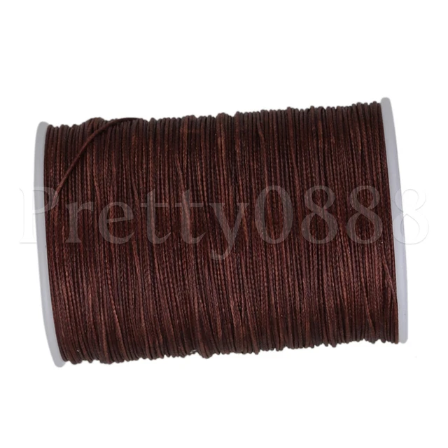 30 Sets Waxed Polyester Thread Necklace Cord 0.5mm Brown Craft Round Thread Wire