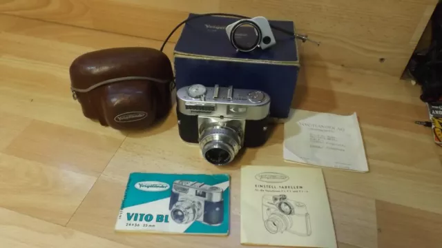 Voigtlander Vito B Vintage 35mm Film Camera Vintage & case + box instructio (1d)