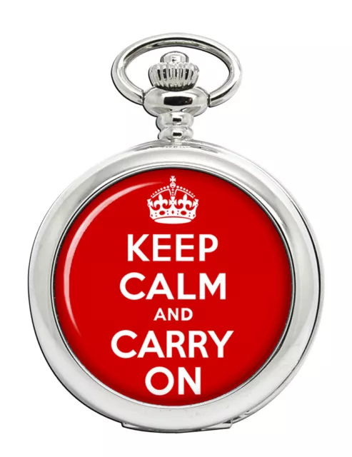 Keep Calm And Carry On Orologio da Tasca